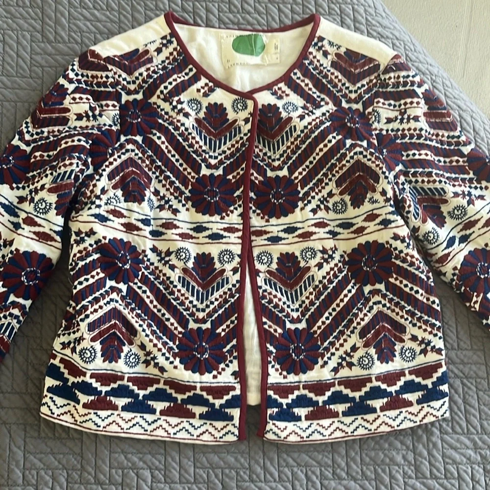 Anthropologie embroidered jacket, size S - Picture 1 of 8